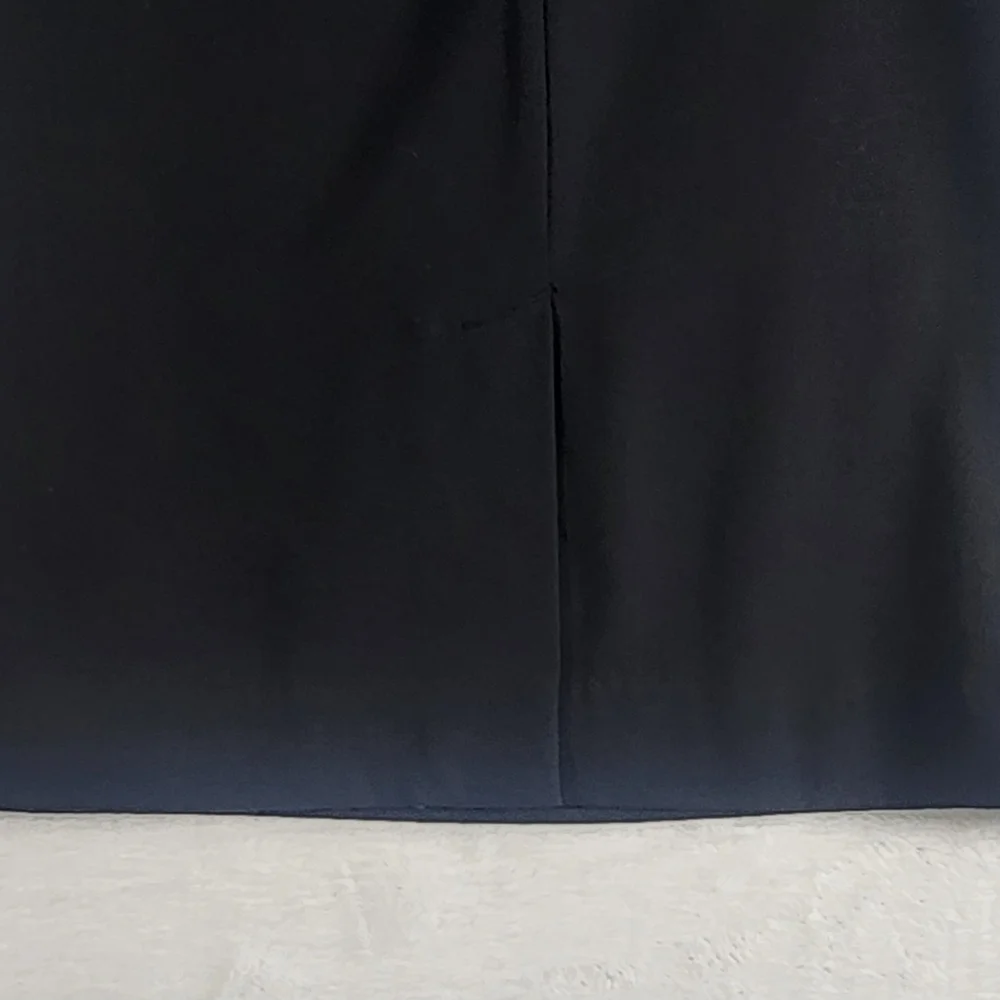 Merona Stretch Black Knee Length, Midi, Pencil Skirt Stretch Zipper Size 12